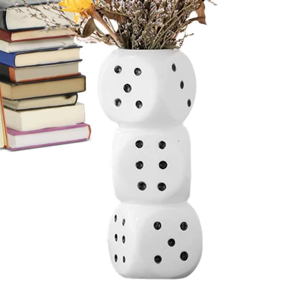 

Уникальная керамическая ваза для игральных костей, высококачественный настольный держатель для хранения вещей, модная ваза для игральных костей в геометрическом стиле для спальни S
