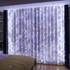 Christmas Lights LED Fairy String Curtain Lights 8 Mode Remote USB Festoon Christmas Decor For Home Holiday  Year Lamp