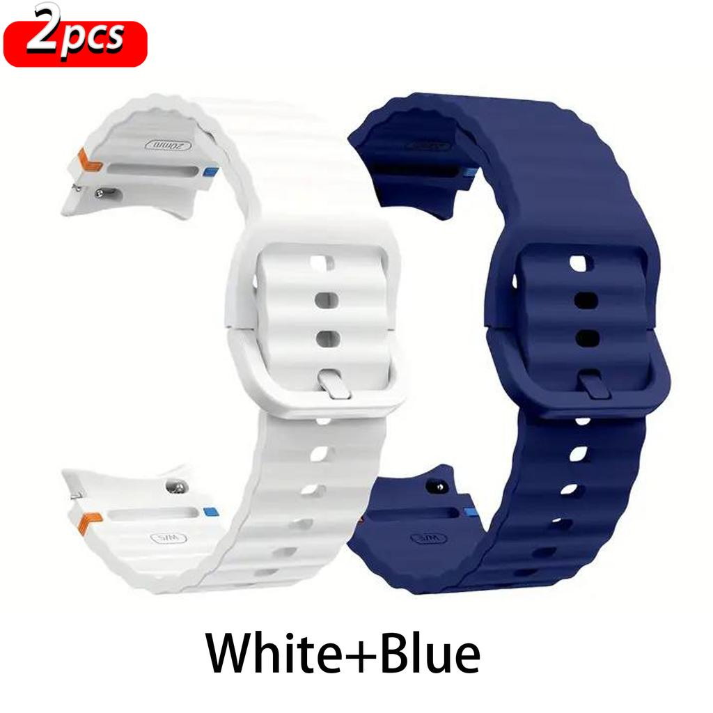 Sport Straps for Samsung Galaxy watch 4/5/6/7/6 classic 44mm 40mm 2 Pcs Original Silicone bracelet correa Galaxy watch 7 Band