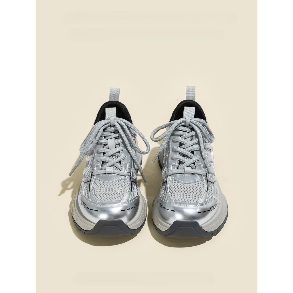 Zhao Ruth, the same platform dad shoes, women's 2025 autumn new gray feet, small running casual sports shoes