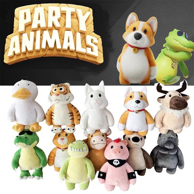 Party Animals Plush Stuffed Violent Beasts Unique Cartoon-style Wild Animal Toys