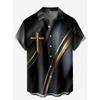 Men's Guitar Pattern 3D Print Shirt Button Up Shirt Casual Shirt Summer Shirt Short Sleeve Daily Vacation Clothing