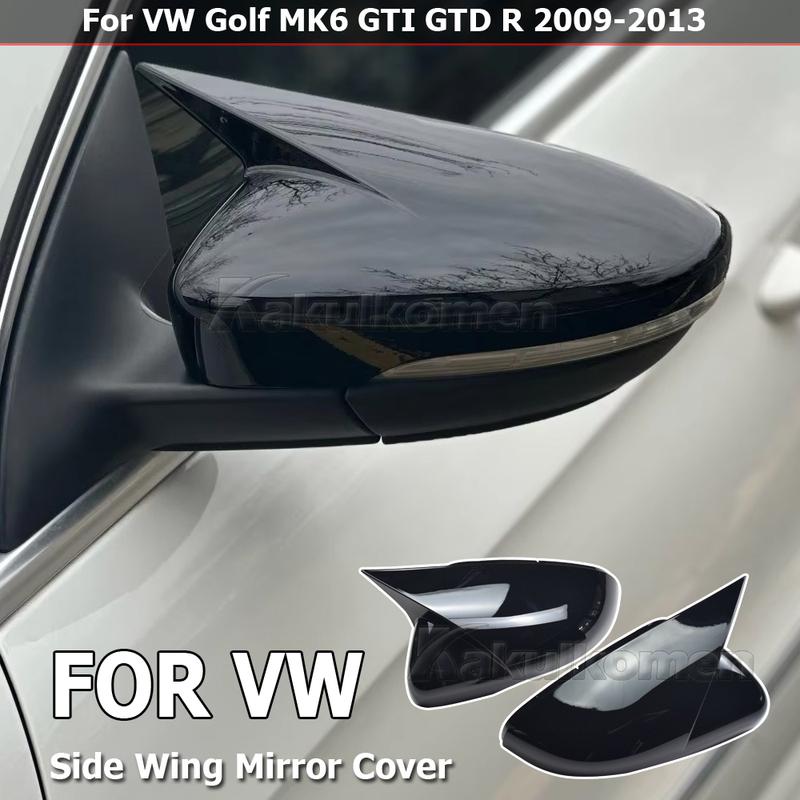 Rearview Mirror Cover Caps For VW MK6 Golf 6 GTI 2009-2013 Rear View Mirrors Case Tools Trim Holder Car Accessories