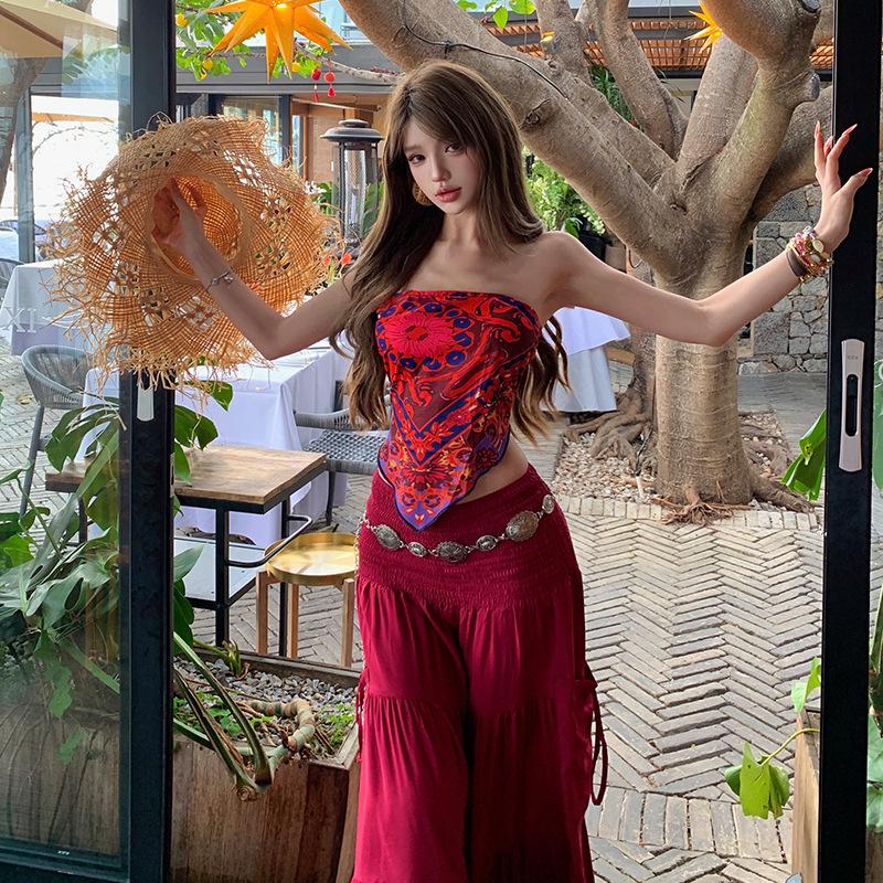 Ethnic Summer 2026 Beach Dress - Slimming Fairy Skirt for Sanya Travel