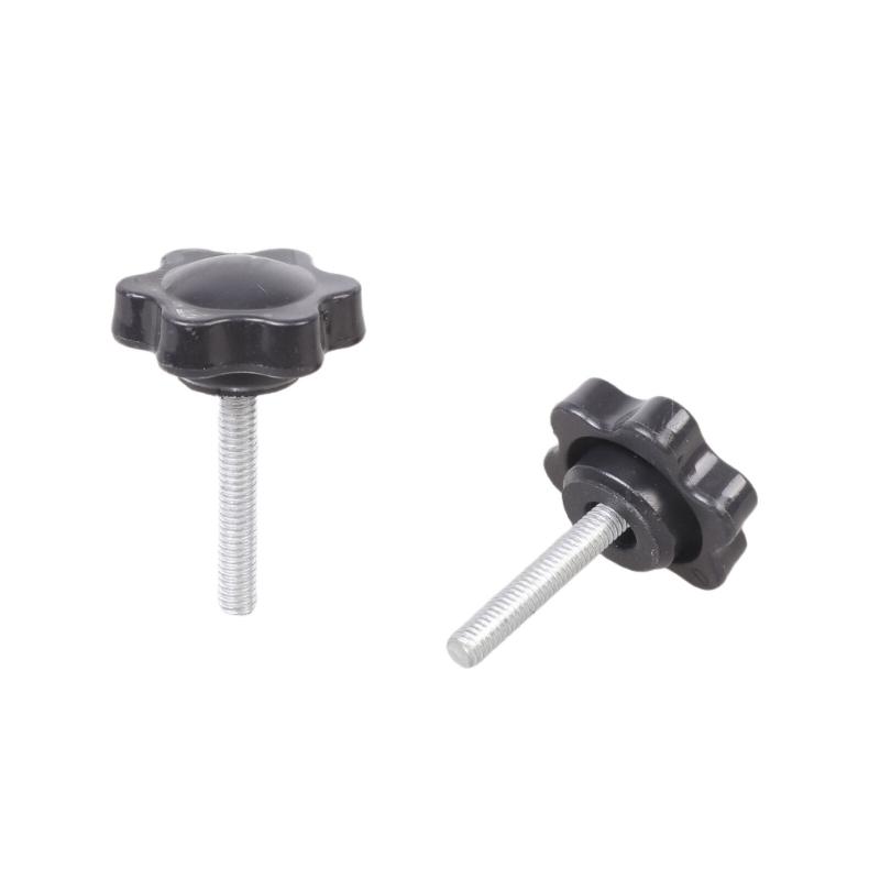 6Pcs Industrial Screws Ergonomic Knob Plastic Tighten Bolt Knob Hexagonal Head Handle Hand Screw Plastic Tighten Bolt