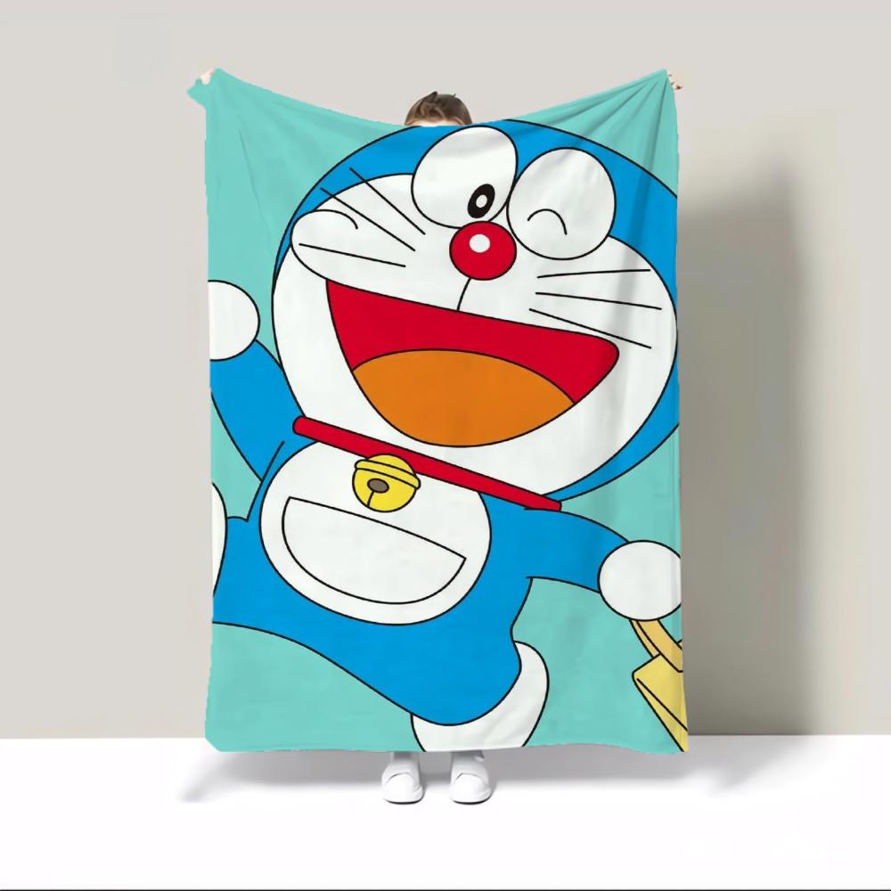 Thick Blanket for Winter Doraemon Fluffy Plaid Decorative Sofa Blanket King Size Custom Blankets and Throws Home Interior Throw