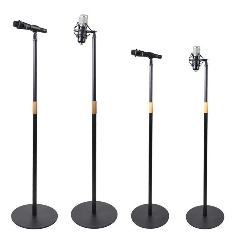 Adjustable Microphone Stand with Round Base for Stage and KTV Performances