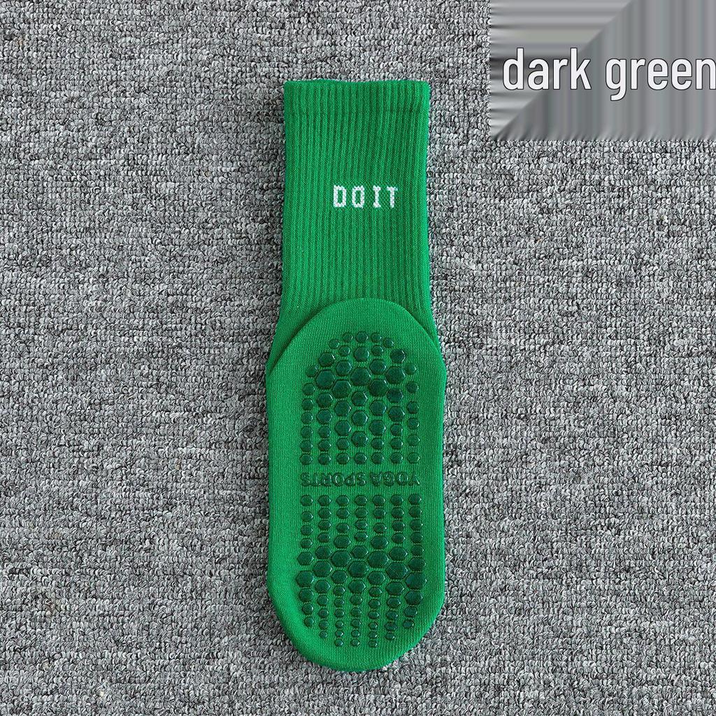 Non-Slip Mid-Calf Full Coverage Cotton Yoga Socks for Pilates, Dance, Exercise, and Trampoline
