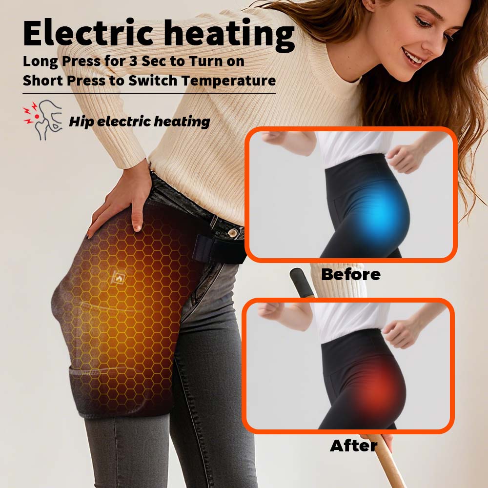 660nm Red Light Hip Heating Pad Outdoor Sports Support Brace for Sciatica Relief Hot Compress Thigh Buttock Warmer Strap Plug in