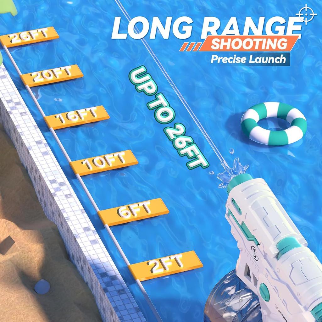Non-Toxic Continuous Automatic Electric Water Gun Absorption Toy Large Capacity Water Game Outdoor Children'S Toys For Kids Children Gifts