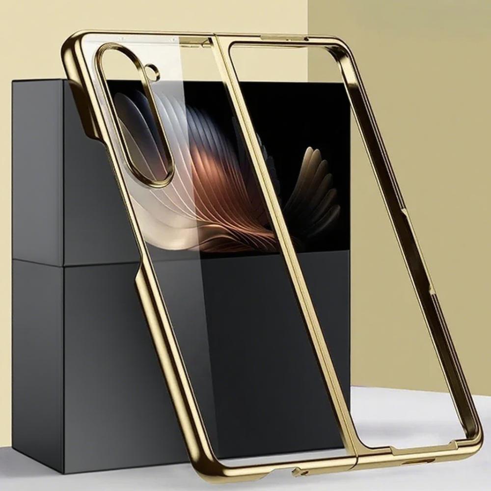 Transparent Plastic Folding Phone Case for Samsung Galaxy Z Fold7 Fold6 Fold5 Fold4 Fold3 Dustproof Shockproof Protection Cover