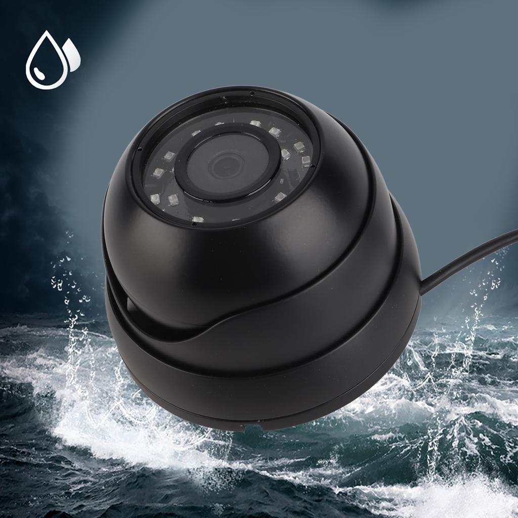 1080p CCTV Dome Camera AHD Camera Surveillance NTSC System for Bus Boat Car (Black ) Black