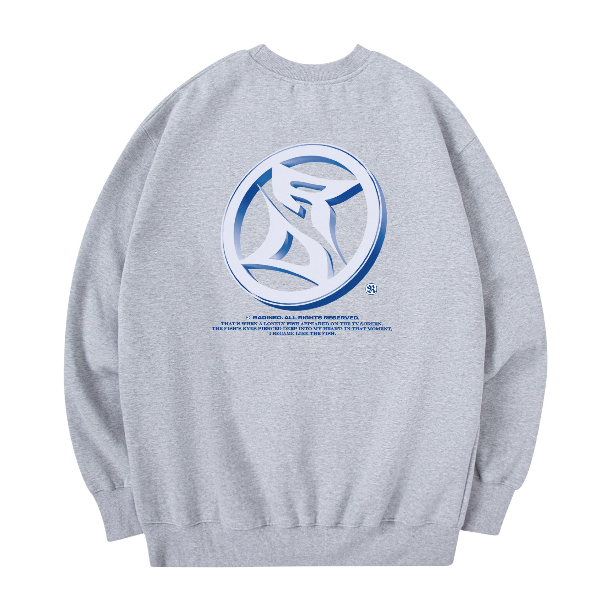 Свитшот Radineo с круглым логотипом Серый Gray (Gray)/L