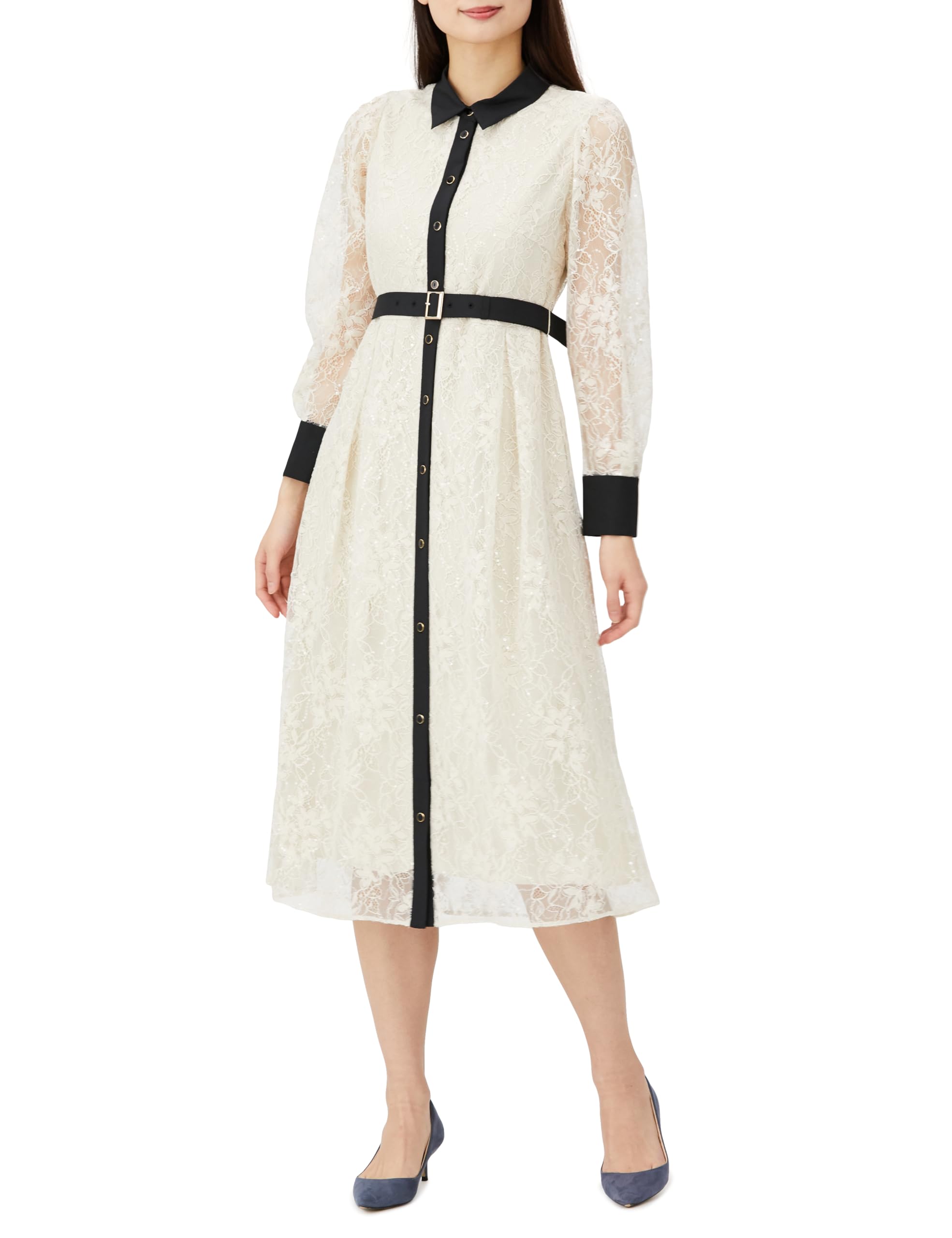 

2023AW Lace Spangle Dress 02 Kinari [Grace Continental] Women s