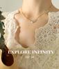 Women's Zircon Pendant Necklace: Chic 18K Gold Titanium Steel Clavicle Chain