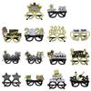 Happy New Year 2024 Glasses Gift for Kids Adults Cheer Glasses Frame Eyeglasses