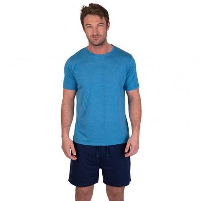 Light And Shade Mens Crew Neck Short Pajama Set