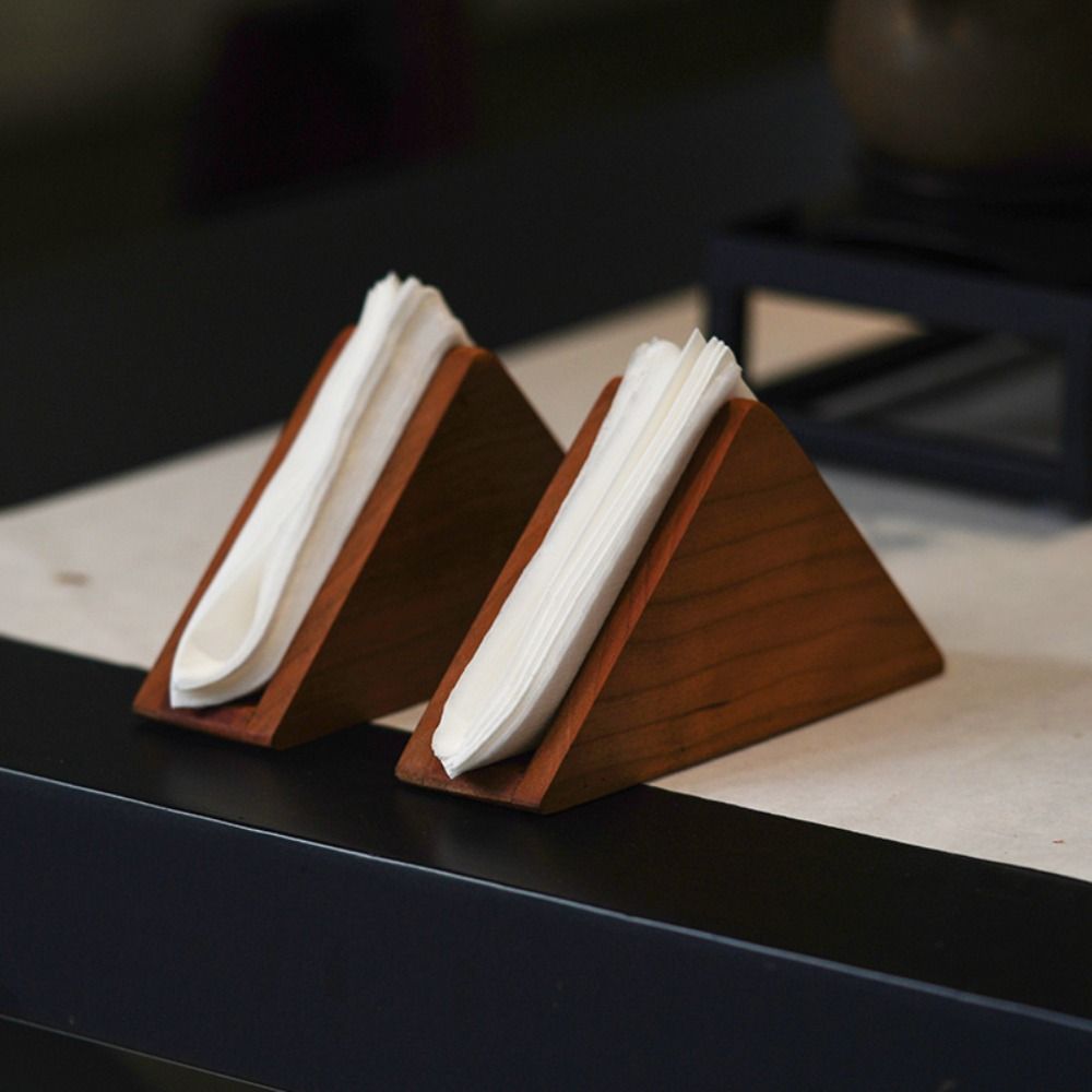 Elegante Portatovaglioli in Legno Fondo Antiscivolo Rastrelliera Verticale per Conservazione Carta Ristoranti
