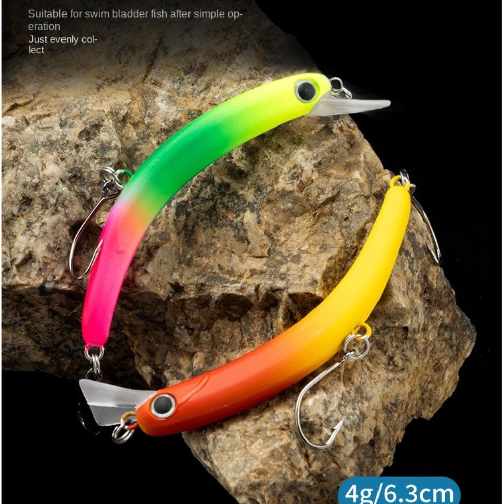 

6.3CM Bait Fishing Lure Wobblers Artificial Plastic Hard Baits Crankbait Bass Fishing Color 4#