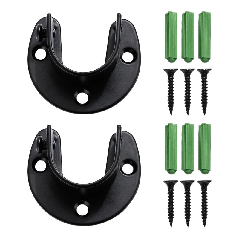 

Heavy Duty Closet Rod Bracket with Screws Closet Rod Brackets End Supports Suitable for Closet Rod
