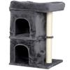 66 Cm Small Cat Tree for Large Cats, Cat Tower W/ Large Top Perch, 2 Condos, Sisal Scratching Post, Toy Ball, Dark Grey