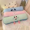 Leg Clamp Side Sleeping Pillow 1PC Long Grid Soft Fluffy Sleeping Pillow Non-Deform for Home Bed Relaxation Use