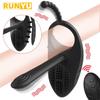 Penis Ring Vibrator Adjustable Vibrating Ring Delay Ejaculation Enlargement Erection Masturbator Adult Sex Toy For Men XL XXL