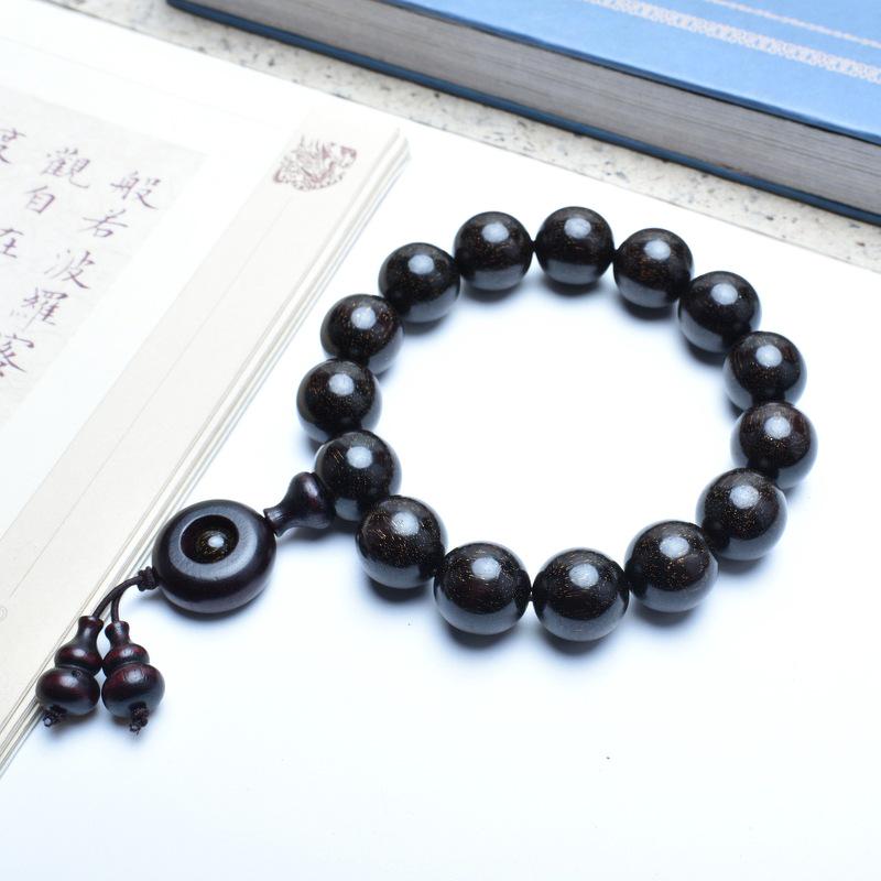 Venus Old Material Small-Leaf Red Sandalwood Prayer Beads Chain - High Oil Density, Unisex, New Chinese Style Decoration Gift