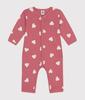 Footless Romper A0B9S 6 months 67cm [Petit Bateau] Pink/Off-White