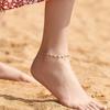 Women Minimalist 18k Gold Plated Heart Link Ankle Bracelet