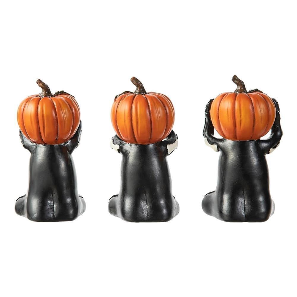 Halloween Resin Pumpkin Desktop Decoration, Halloween Jack-O-Lantern Sculpture Statue Desktop Decoration Desktop Collection Statue