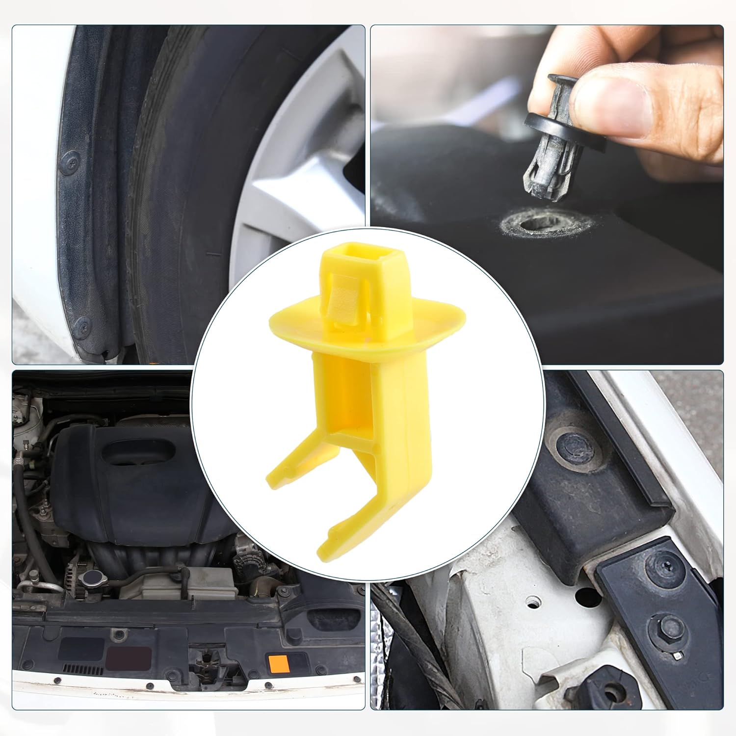ACROPIX Hood Prop Rod Clip Retainer Fit for Ford Focus Escape C-Max AM5Z16828A - Pack of 1 Yellow