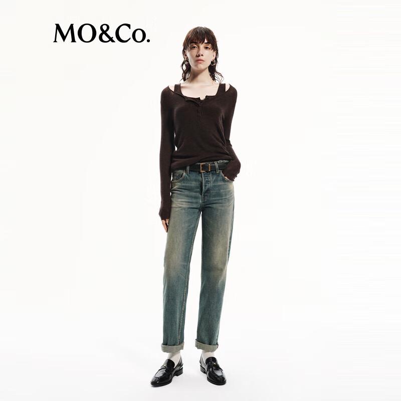 MO&Co. Women's Merino Wool Knit Sweater