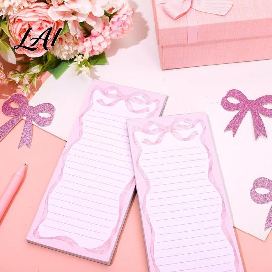 College Ruled Magnetic Sheet Refrigerator Notepad Highland Cow/Bow/Leopard Print Shopping To-do List with Magnet Pad for Kitchen Fridge And
