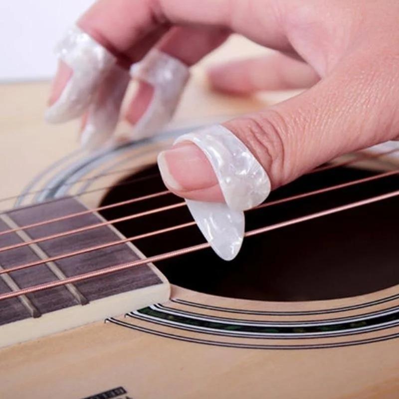 4Pc/Set Guitar Part Finger Picks Guitars Picks Pickup Guitar Bass Fingerstyle Thumb Plectrums Guitars Strap Accessor