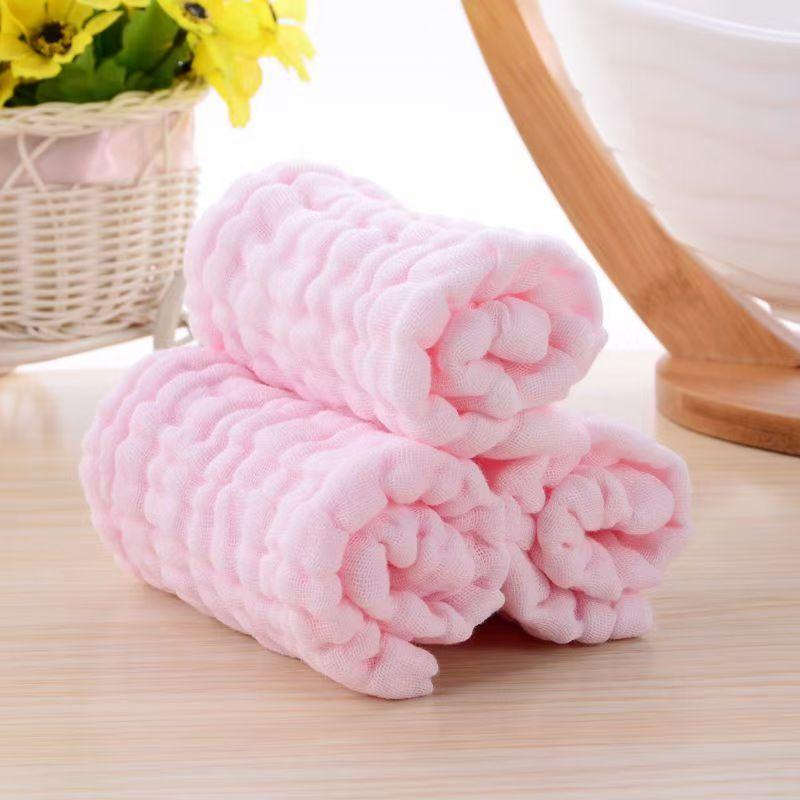 3-Pack/5-Pack Pure Cotton Gauze Baby Towels, Unique Bubble Gauze Technology, Can Be Used for Washing Face and Wiping Hands, Highly Absorbent