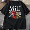 I Love Fish MILF TShirt Funny Fish WomesT-Shirt Fisherman T-Shirt Harajuku Street Top Fitness Streetwear