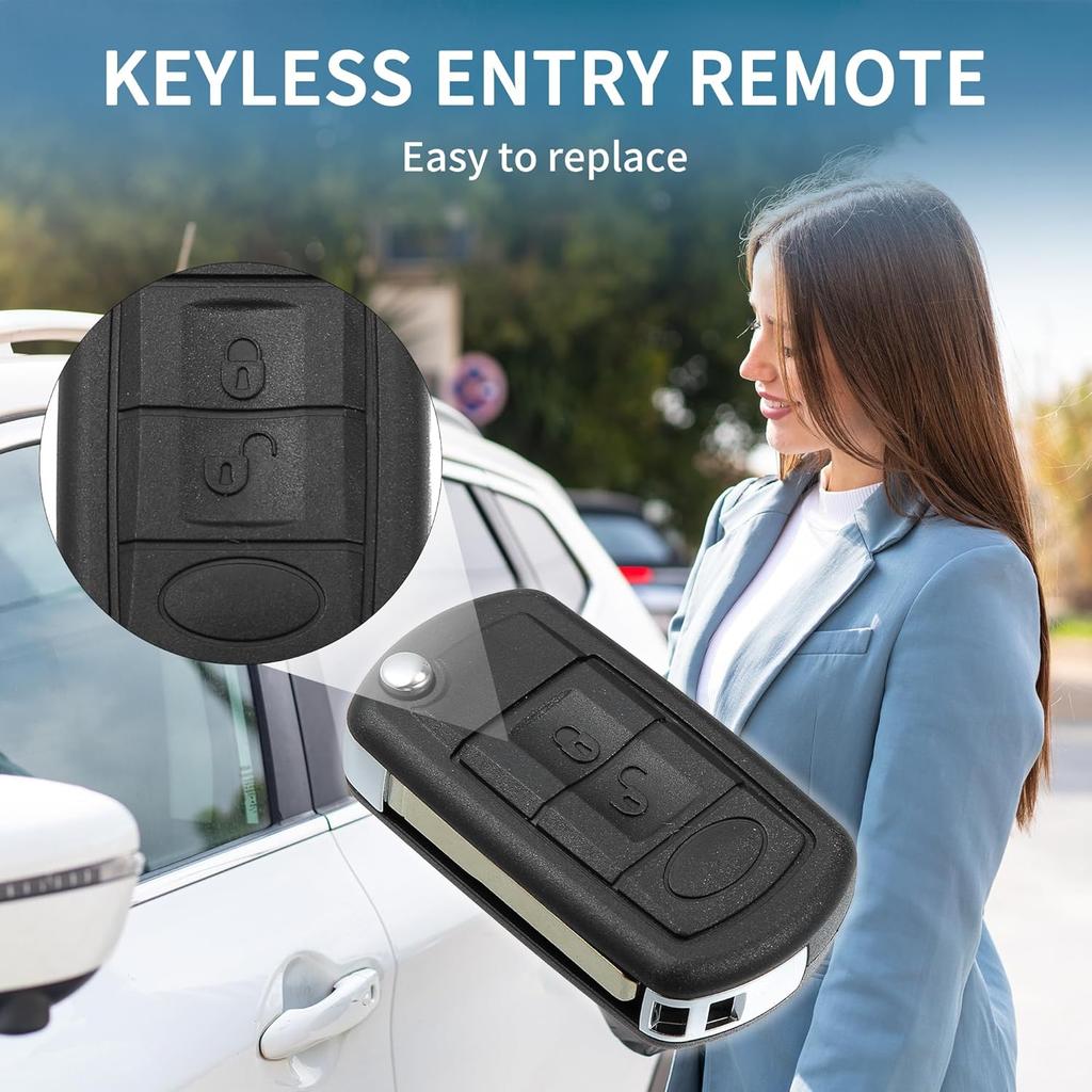 Keyless Entry Remote for Land Rover Range Rover 2006-2010 433Mhz NT8-15K6014CFFTXA NT815K6014CFFTXA 3 Button Reusable | Control Replacement Car Key