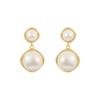 French Rhombus Pearl Earrings Stud Earrings Women'S Design Sense Earrings Temperament Fashion Earrings