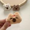 Orange Plush Capybara Brooch Creative Plush Badge Pin Bag Jewelry Plush Capybara Pin  Unisex