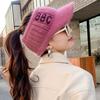 Tide Knitted Empty Top Hat Ladies Outdoor Duck Tongue Cycling Alphabet Wool Hat Rabbit Hair Blended Thermal Hat Winter