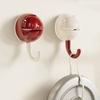 Round Head Suction Cup Hooks Plastic Kitchen Storage Hooks Wall Towel Hooks  Bathroom