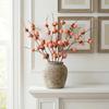 8 Heads Artificial Persimmon Branch Realistic Foam Simulation Persimmon Fruit Plastic Handmade Fake Plants Spring Festival