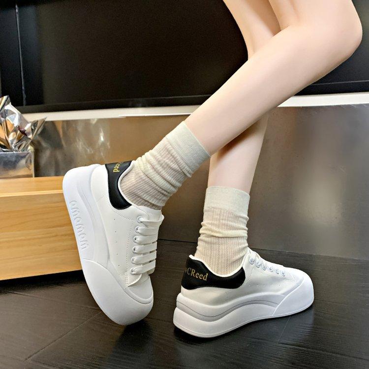 [Youshilai] Platform-soled Fashion Little White Shoes for Women's 2025 Spring New College Style Heightened Casual Versatile Board Shoes