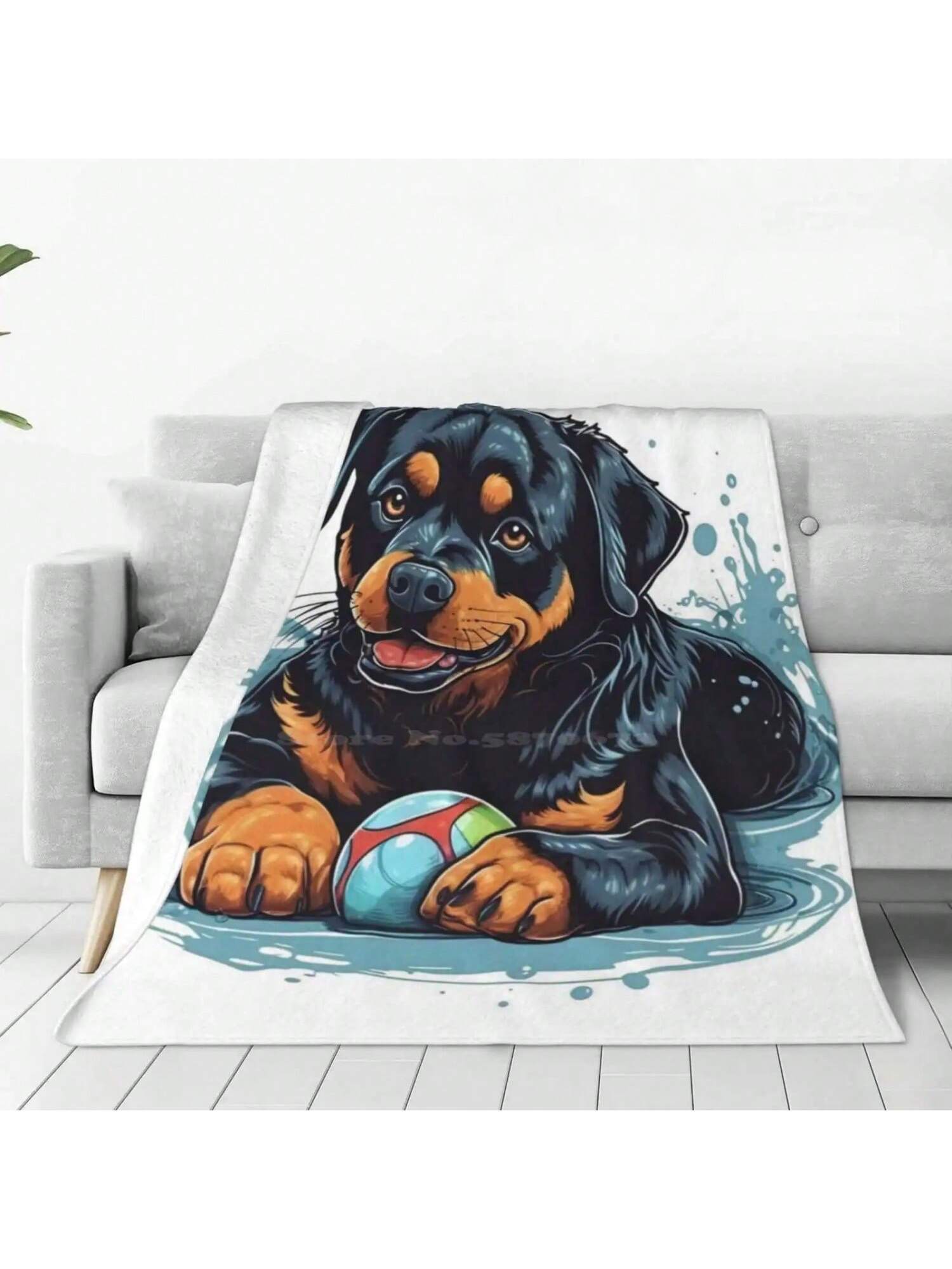 Верно Оформленный Лапо-Отличный Ротвейлер Одежда и Низкая Цена Новый Принт Новинка Мода Мягкое Теплое Одеяло Ротвейлер Порода Собак 75X95CM