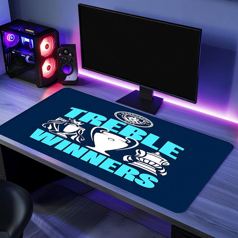 Manchester City Football Club Mauspads - Rutschfeste Gummibasis, Glatte Oberfläche für Arbeit, Gaming, Büro und Zuhause, Schreibtisch-Mauspad