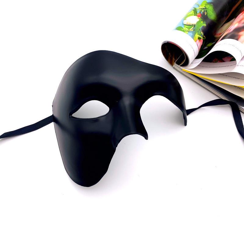 Masquerade Male Halloween Mask With Half Face Design For Adults Party Cosplay