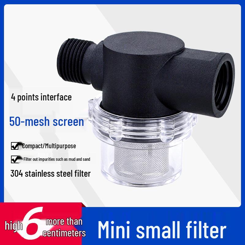Stainless Steel Washable Water Filter for Floor Washers, RV Toilets, and Pumps - Blocks Sand, Scale, and Impurities