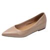 New spring and autumn black inner heightening pointed flat shoes women's shallow mouth versatile commuter red single shoes