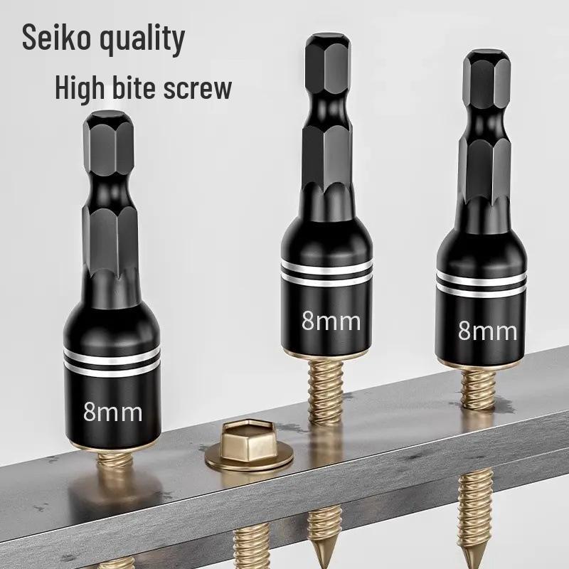 8mm Sechskant Elektro-Schraubenschlüssel mit stark magnetischer Nuss und verlängertem Griff